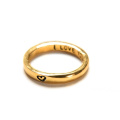 Love Letter Heart Couple Promise Wedding Rings Gold Plated Never Fade Stainless Steel Engagement Ring Women Men